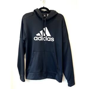Mens Adidas Black/White Athletic Hoodie Sweatshirt Size Small M